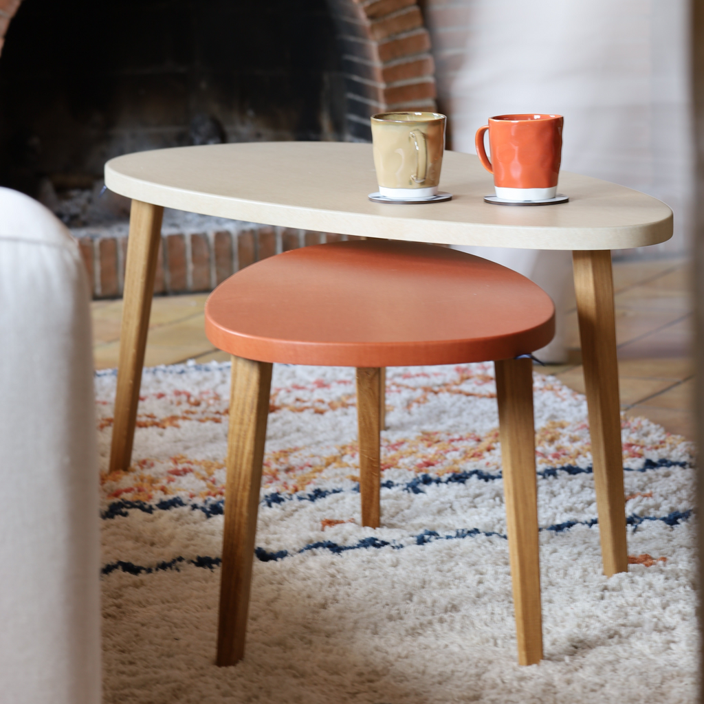 La table basse Bellecombe - Belle L100cm - NM25 Camel